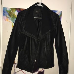 Black faux leather jacket